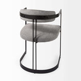Curvy Black and Gray Upholstered Dining Armchair - Homeroots - Flyclothing LLC