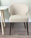 Ivory and Black Wingback Dining Side Chair - Homeroots - Flyclothing LLC
