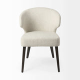 Ivory and Black Wingback Dining Side Chair - Homeroots - Flyclothing LLC