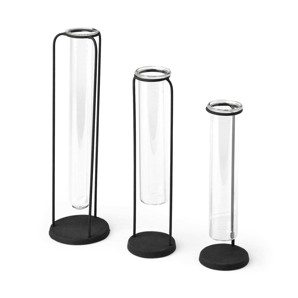 Set of Three Test Tube Stand Vases - Homeroots - Flyclothing LLC