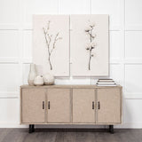 8" Carved White Ceramic Vase - Homeroots