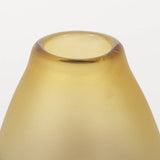 11" Brown and Beige Smoky Sand Dunes Glass Vase - Homeroots - Flyclothing LLC