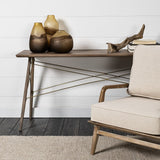 11" Brown and Beige Smoky Sand Dunes Glass Vase - Homeroots - Flyclothing LLC