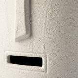 14" Bohemian Beige Happy Face Tribal Vase - Homeroots - Flyclothing LLC