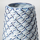 16" Ceramic Blue Abstract Oval Table Vase - Homeroots - Flyclothing LLC