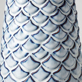 16" Ceramic Blue Abstract Oval Table Vase - Homeroots - Flyclothing LLC