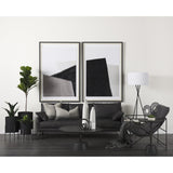 18" Black and White Pinstriope Narrow Ceramic Vase - Homeroots - Flyclothing LLC