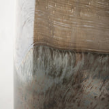 13" Ocean Wave Colored Bubble Glass Oval Urn Glass Vase - Homeroots - Flyclothing LLC