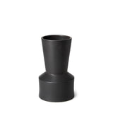 9" Matte Black Contempo Deco Ceramic Vase - Homeroots - Flyclothing LLC