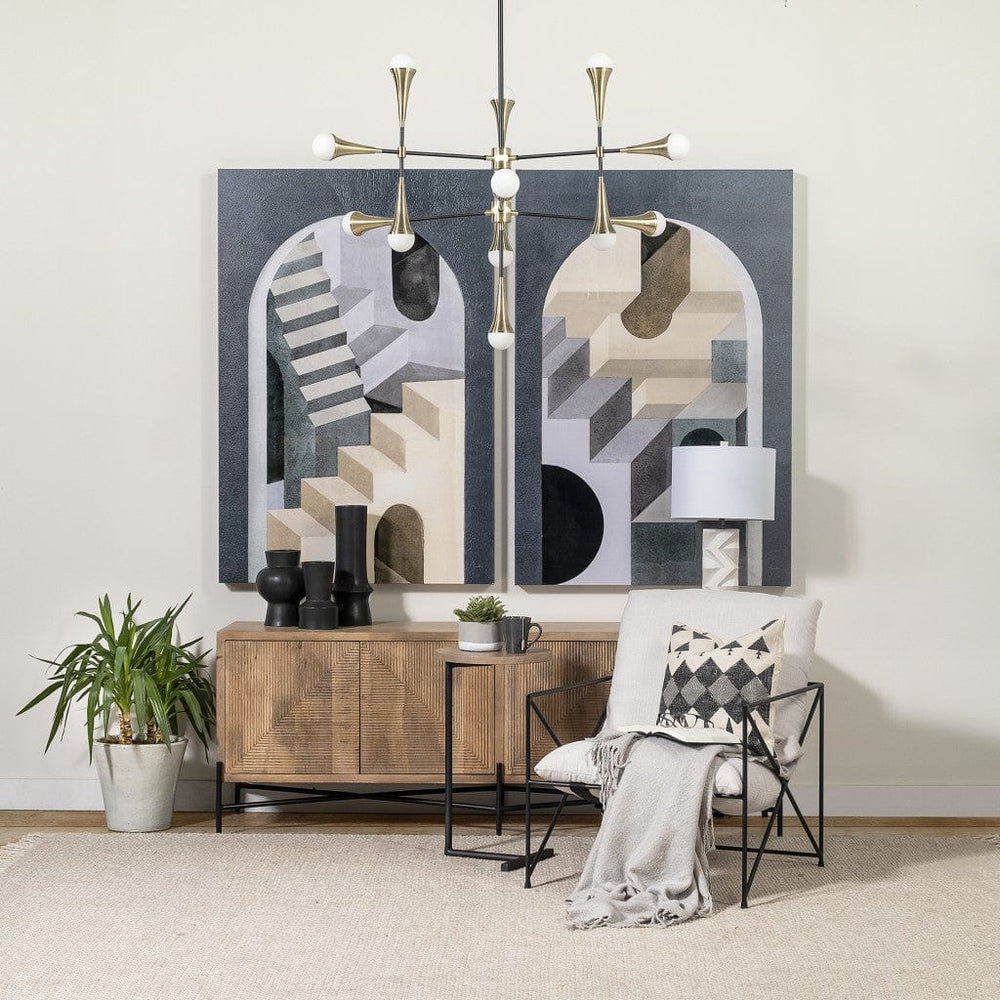 9" Matte Black Contempo Deco Ceramic Vase - Homeroots - Flyclothing LLC