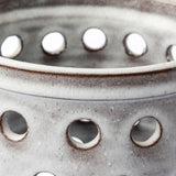 19" Organic White Glaze Pierced Dot Ceramic Vase - Homeroots - Flyclothing LLC