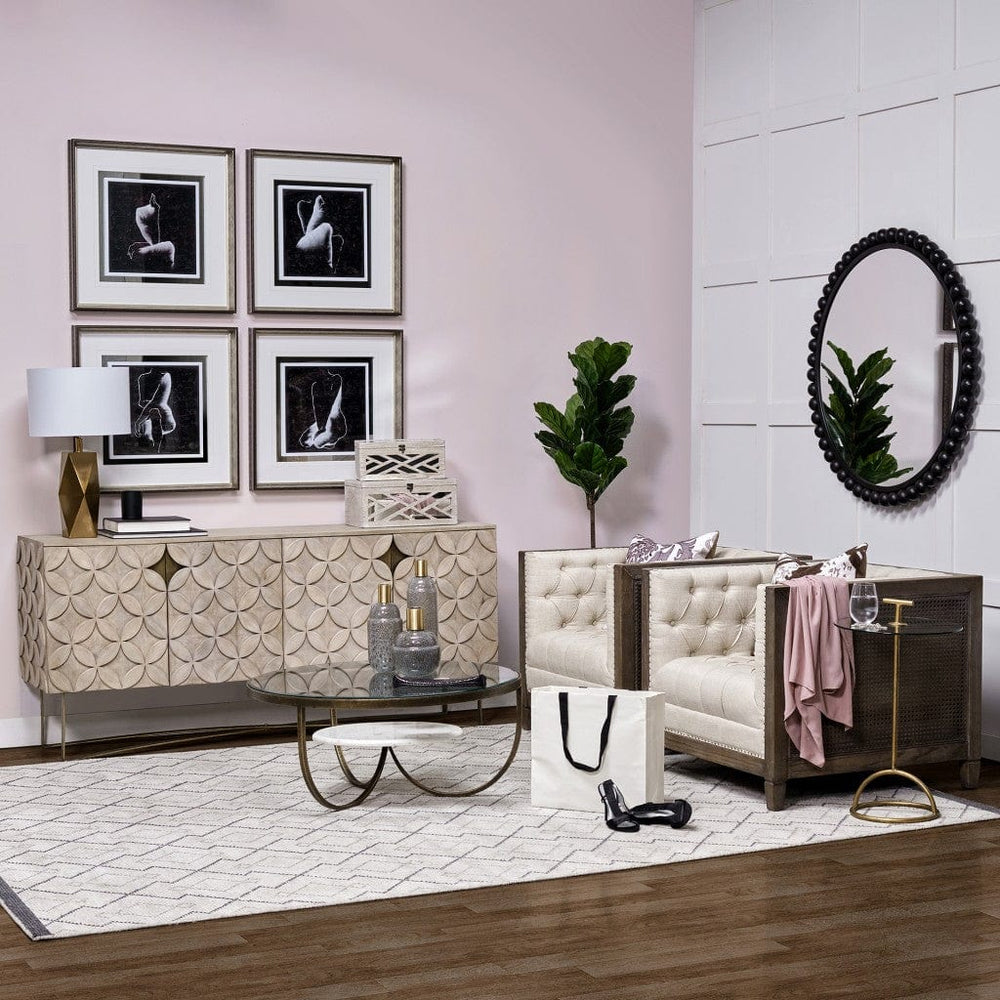 12" Cream Brown and Gold Glass Vase - Homeroots - Flyclothing LLC