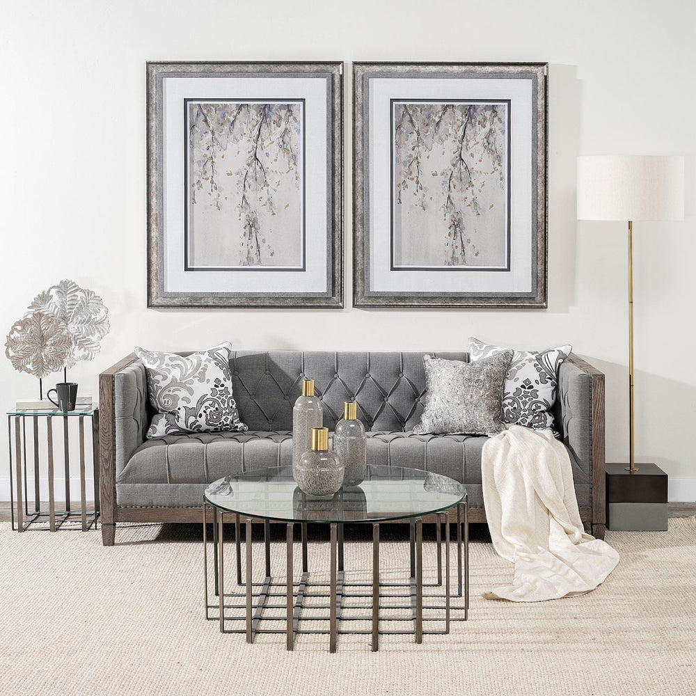 15" Cream Brown and Gold Glass Vase - Homeroots - Flyclothing LLC