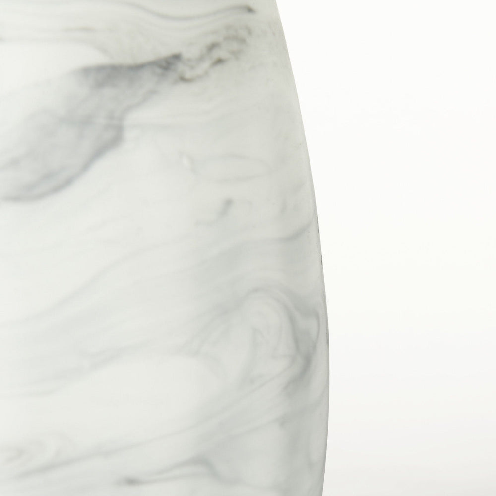8" Gray and Cream Marble Design Glass Vase - Homeroots - Flyclothing LLC