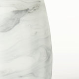 8" Gray and Cream Marble Design Glass Vase - Homeroots - Flyclothing LLC