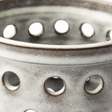 12" Organic White Glaze Pierced Dot Ceramic Vase - Homeroots - Flyclothing LLC