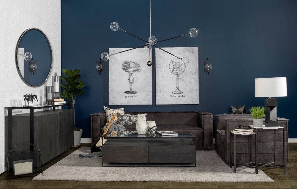 12" Gray and White Marble Design Glass Vase - Homeroots - Flyclothing LLC