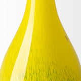21" Lovely Yellow and Gray Handblown Spunglass Vase - Homeroots