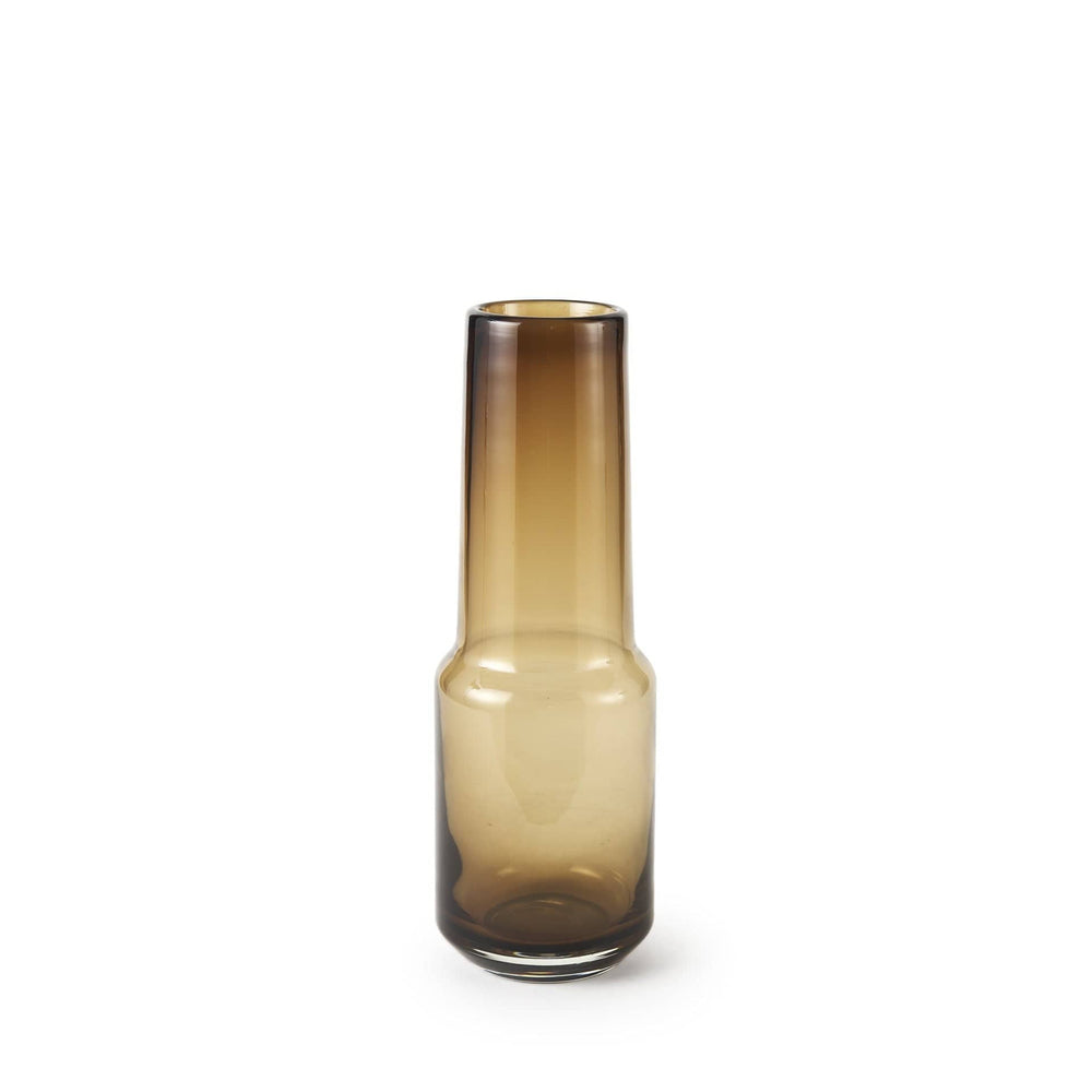 12" Brown Ombre Glass Vase - Homeroots - Flyclothing LLC