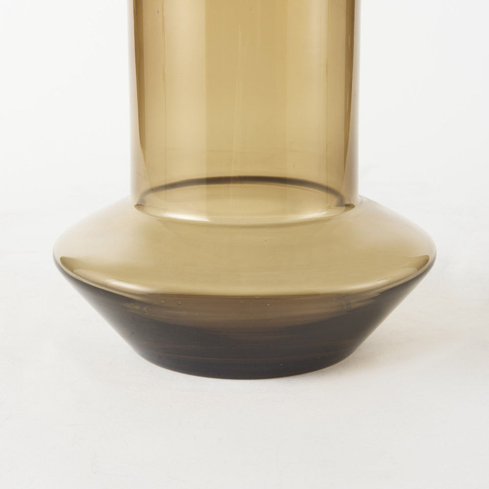 10" Vintage Look Ombre Brown Glass Vase - Homeroots - Flyclothing LLC