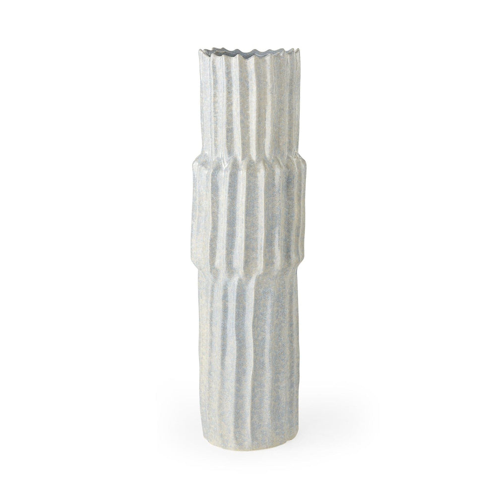 23" Jumbo Organic Textured Gray Vase - Homeroots - Flyclothing LLC