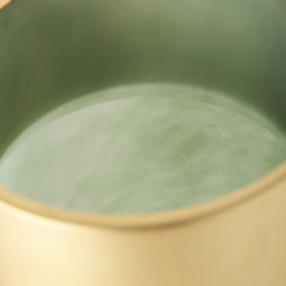 12" Smokey Green and Glass Rounded Oval Vase - Homeroots - Flyclothing LLC