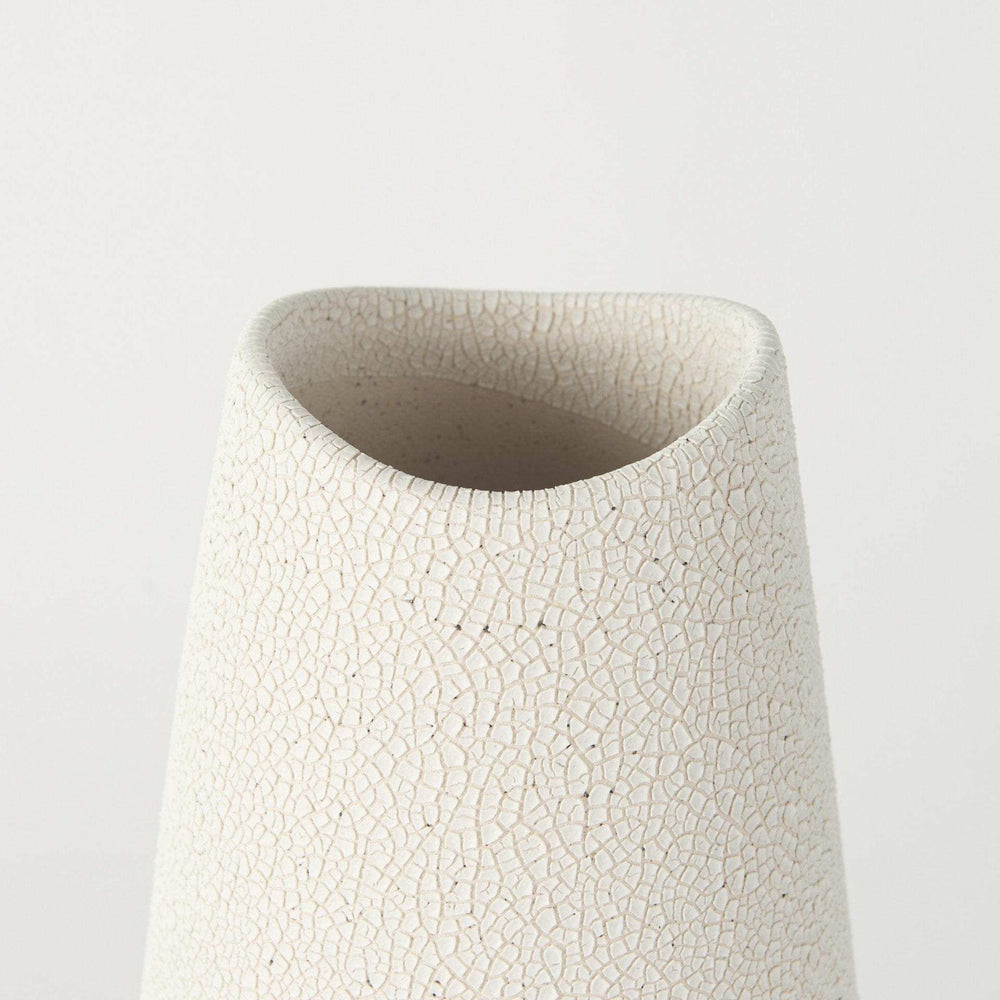 Blush Two Tone Organic Crackle Glaze Ceramic Vase - Homeroots - Flyclothing LLC