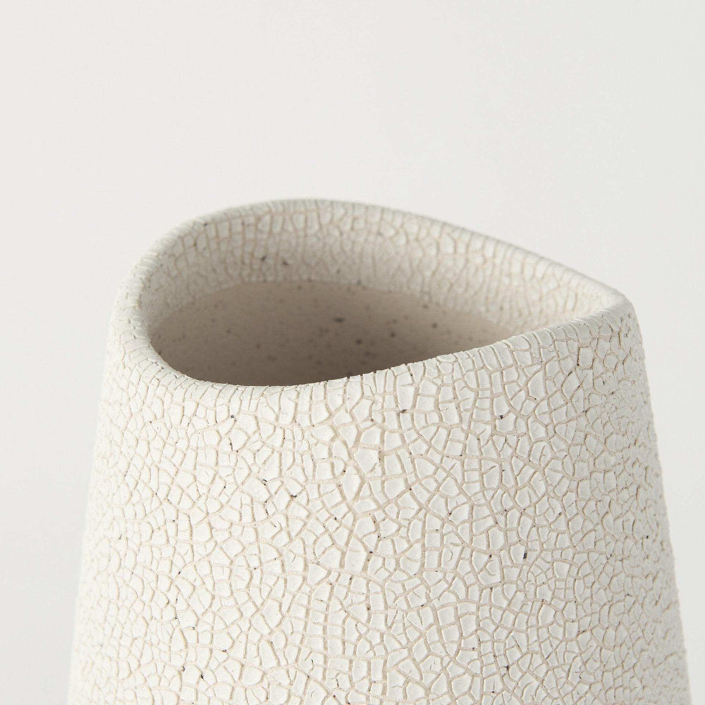 Blush Two Tone Organic Crackle Glaze Ceramic Vase - Homeroots - Flyclothing LLC