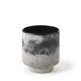 6" Black Brown and Gray Ombre Textured Ceramic Vase - Homeroots