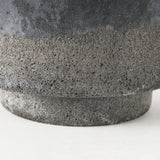 9" Black Brown and Gray Ombre Textured Ceramic Vase - Homeroots