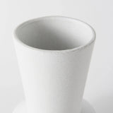 9" White Contempo Deco Ceramic Vase - Homeroots