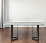 71" White And Black Dining Table - Homeroots - Flyclothing LLC