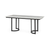 71" White And Black Dining Table - Homeroots - Flyclothing LLC