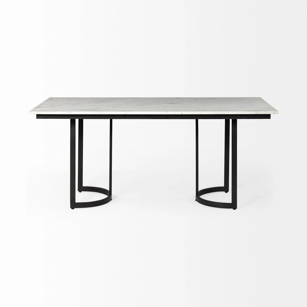 71" White And Black Dining Table - Homeroots - Flyclothing LLC