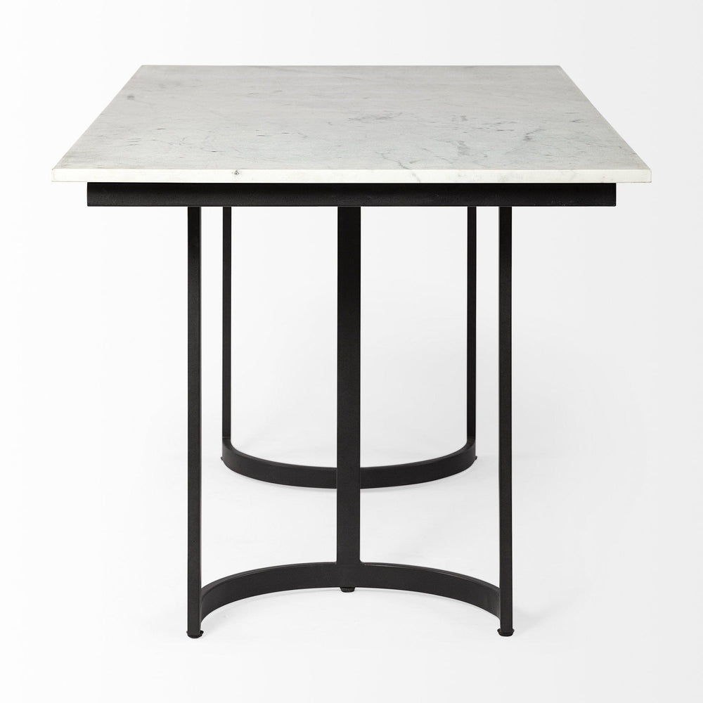 71" White And Black Dining Table - Homeroots - Flyclothing LLC