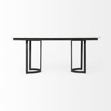 71" White And Black Dining Table - Homeroots - Flyclothing LLC
