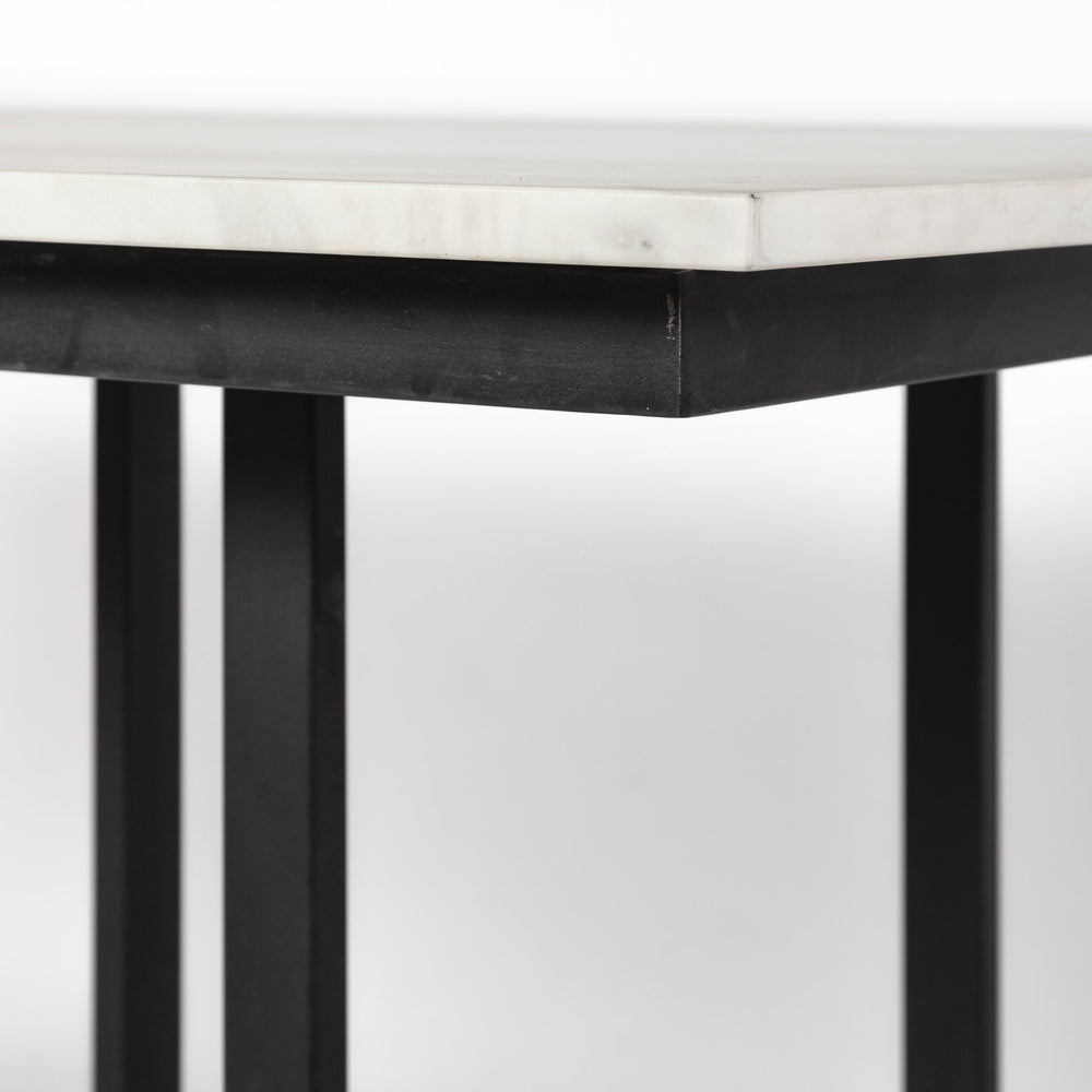 71" White And Black Dining Table - Homeroots - Flyclothing LLC