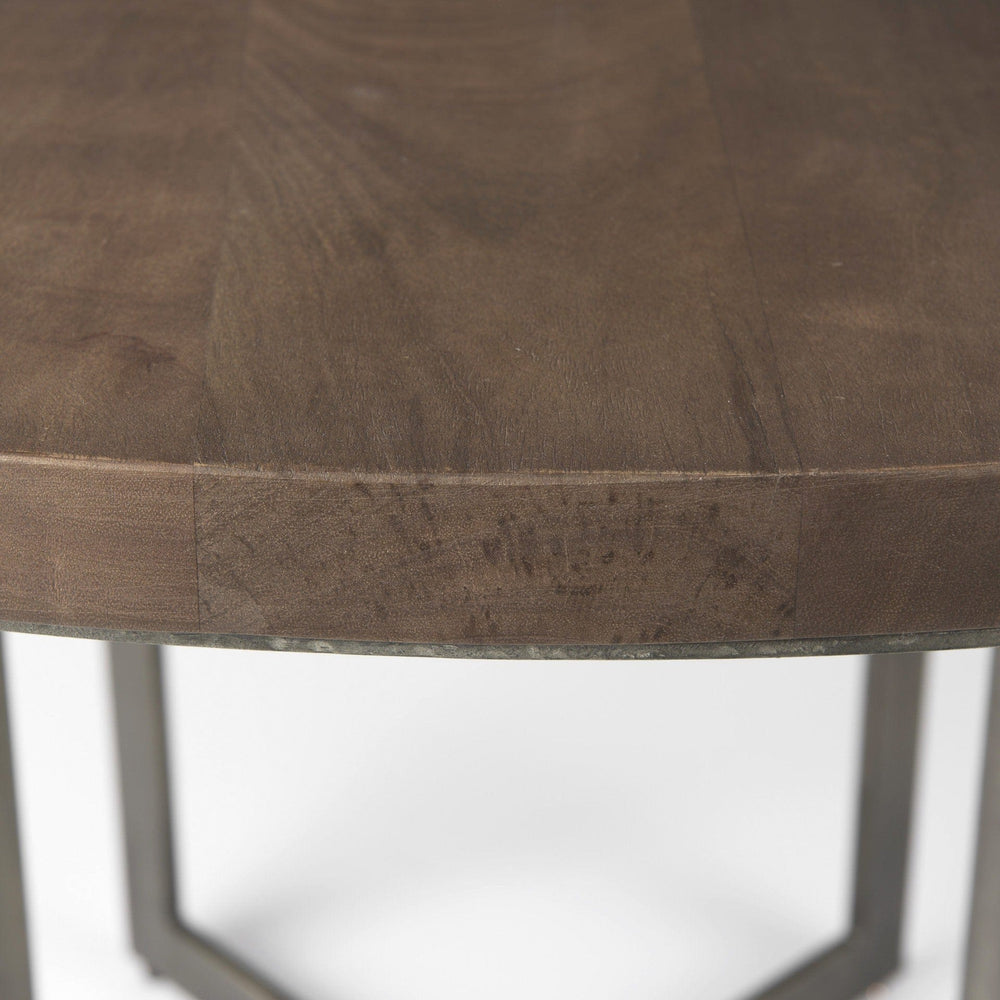 48" Brown And Gray Sled Base Dining Table - Homeroots - Flyclothing LLC