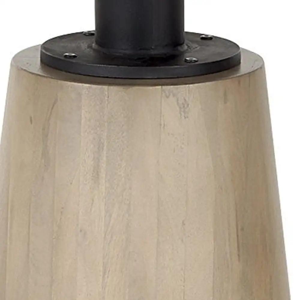 48" White And Natural Rounded Marble Pedestal Base Dining Table - Homeroots - Flyclothing LLC