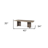 94" Natural Dining Table - Homeroots - Flyclothing LLC
