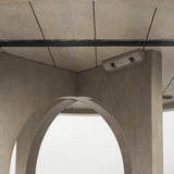 54" Natural Rounded Pedestal Base Dining Table - Homeroots - Flyclothing LLC