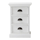 Classic White Three Drawer Nightstand - Homeroots - Flyclothing LLC