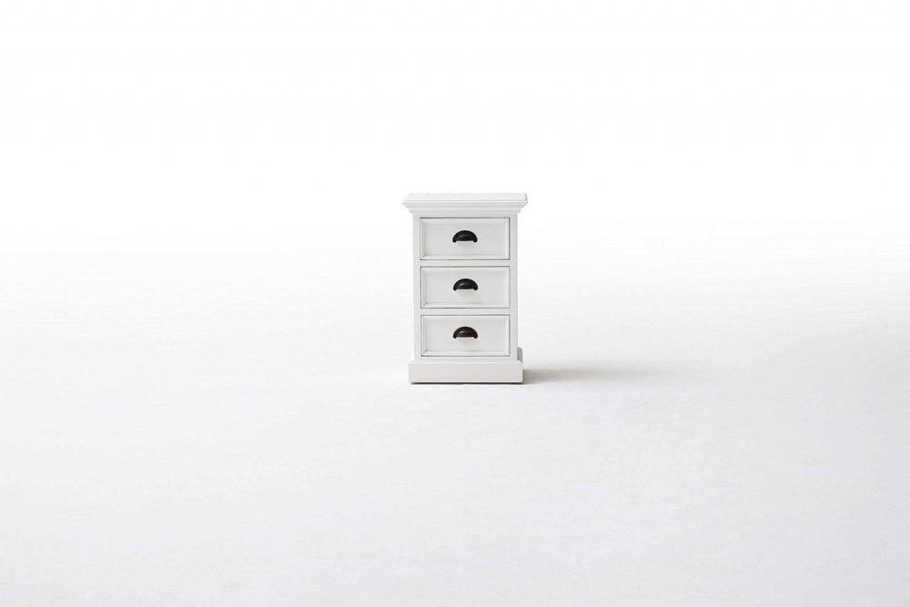 Classic White Three Drawer Nightstand - Homeroots - Flyclothing LLC