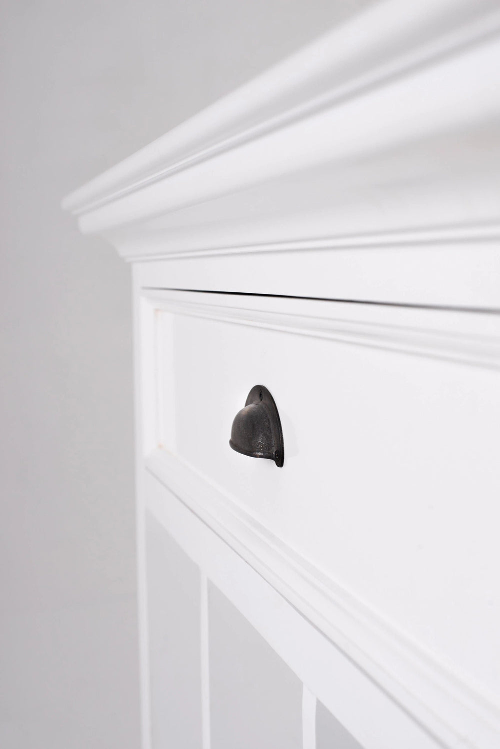 31" Distressed White Wood Nightstand with Dividers - Homeroots - Flyclothing LLC