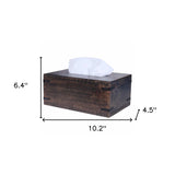Dark Brown Mango Wood Rectangular Tissue Holder - Homeroots - Flyclothing LLC