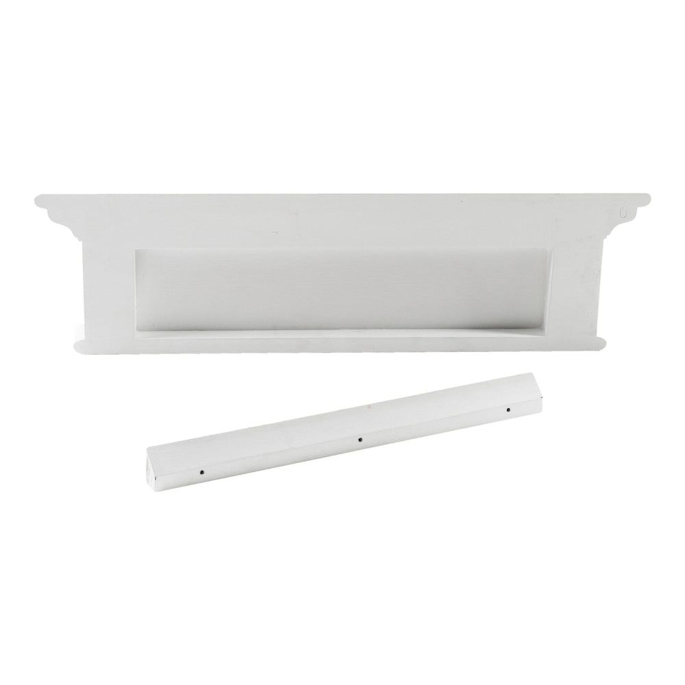 28" Classic White Wood Four Hook Hanging Coat Rack - Homeroots - Flyclothing LLC