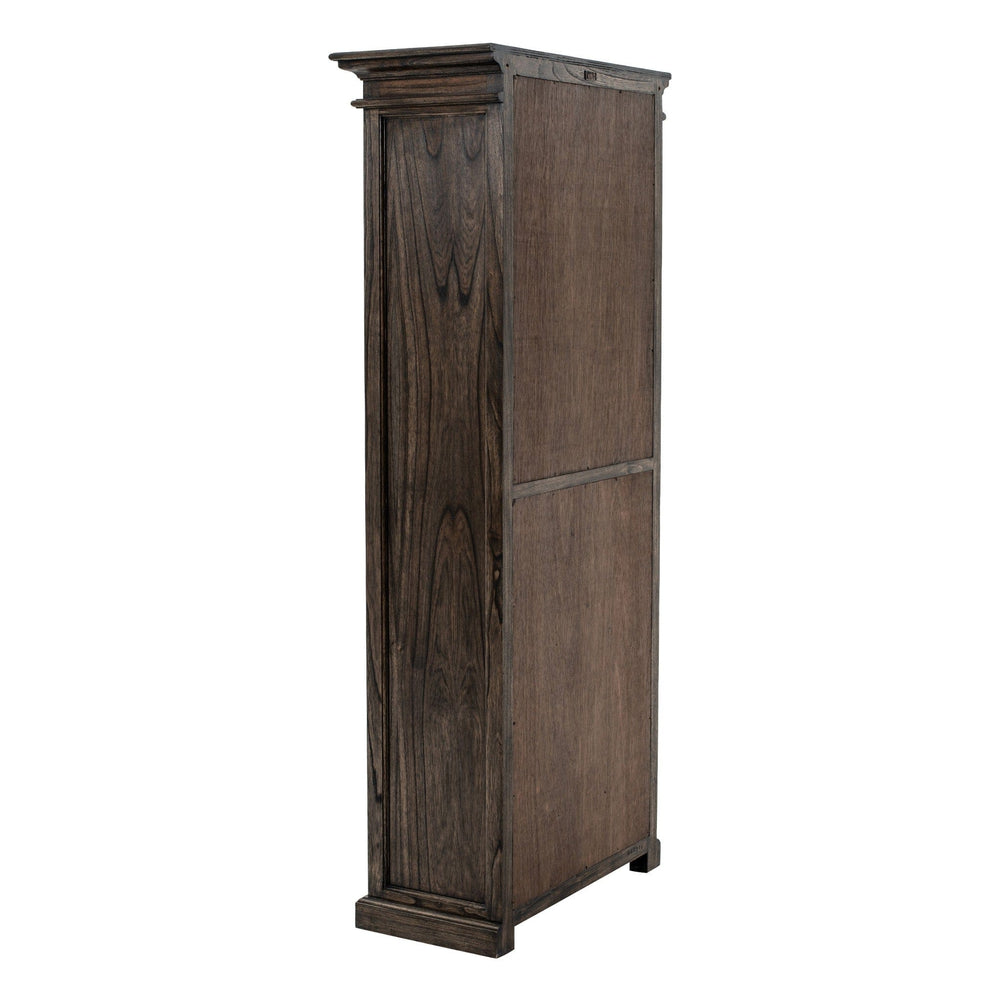 75" Brown and Black Wood Four Tier Bookcase - Homeroots - Flyclothing LLC