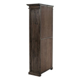 75" Brown and Black Wood Four Tier Bookcase - Homeroots - Flyclothing LLC