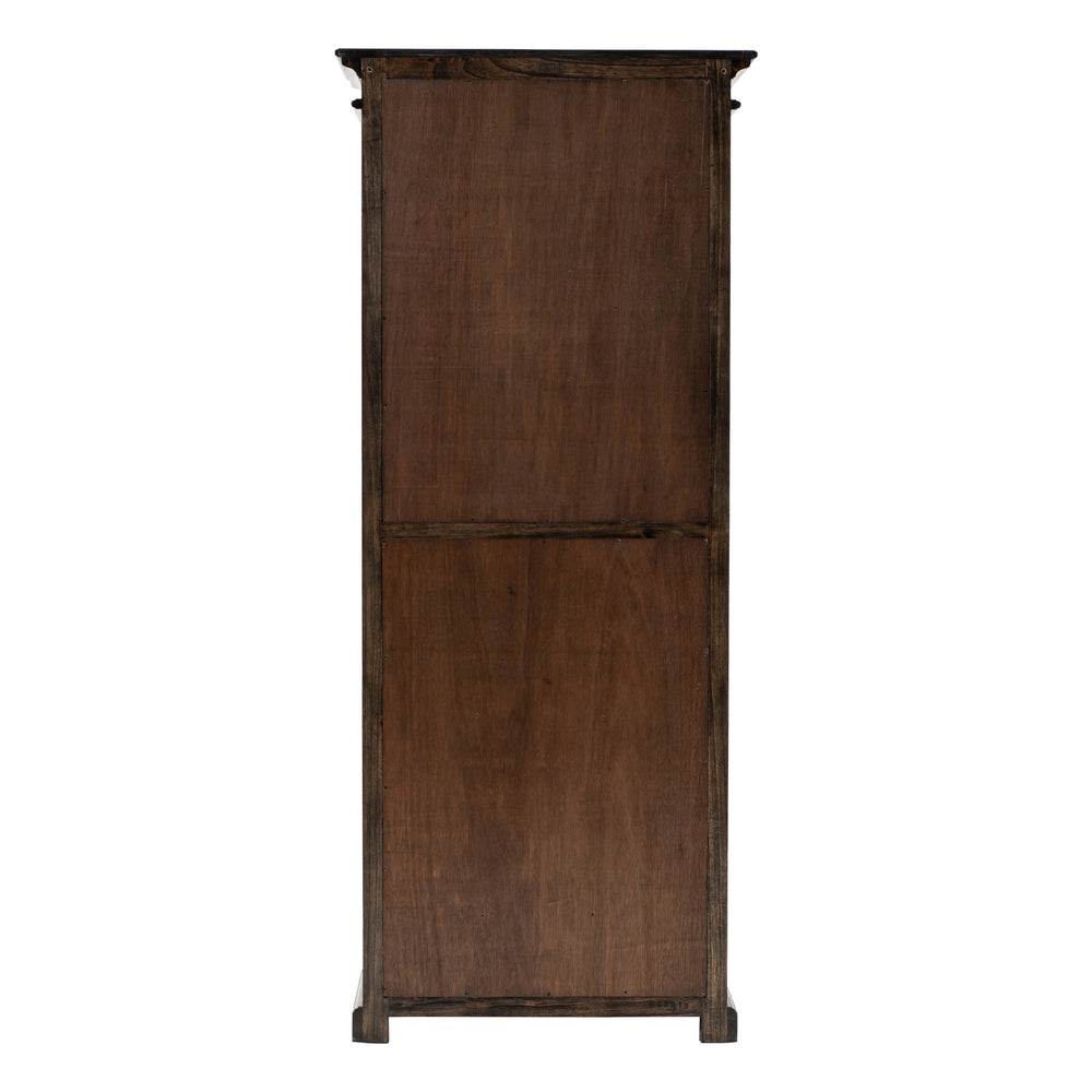 75" Brown and Black Wood Four Tier Bookcase - Homeroots - Flyclothing LLC