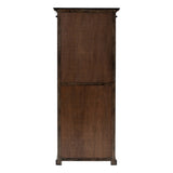 75" Brown and Black Wood Four Tier Bookcase - Homeroots - Flyclothing LLC